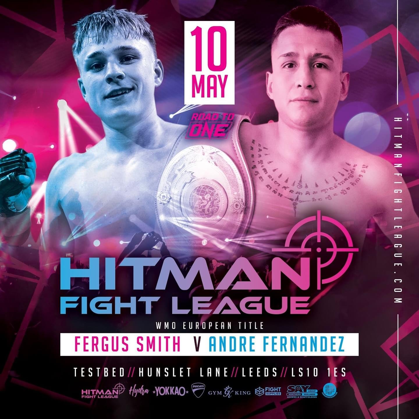 Cartel del combate por el título europeo WMO entre Fergus Smith y Andre Fernández